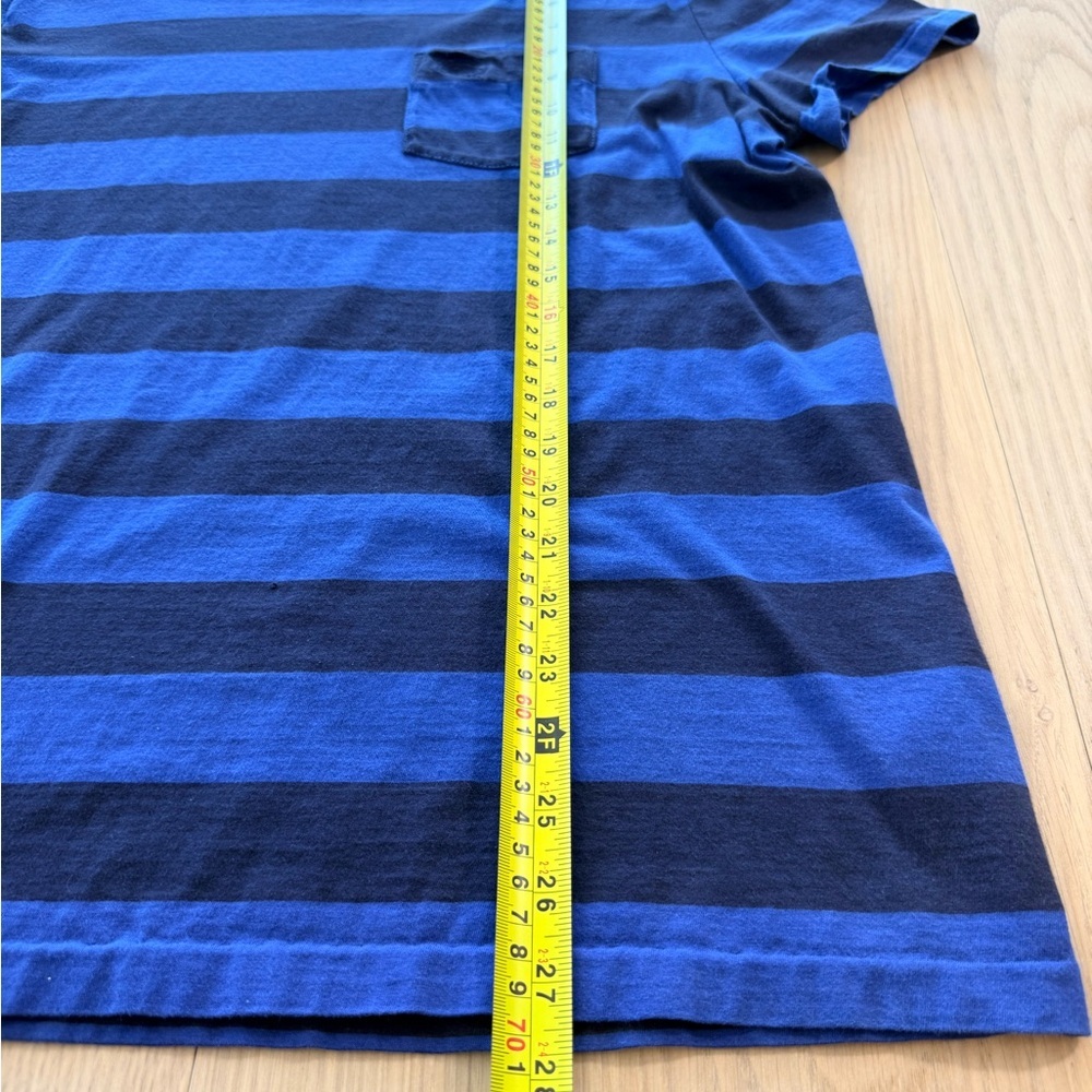 Burberry Brit Navy and Royal Blue Striped Shirt Tee XL - Picture 5 of 10